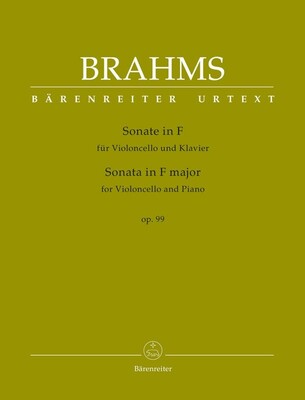 BRAHMS SONATA F MAJOR OP 99 CELLO/PIANO