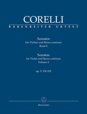 CORELLI - 12 SONATAS OP 5 VOL 2 NOS 7-12 VIOLIN/PIANO