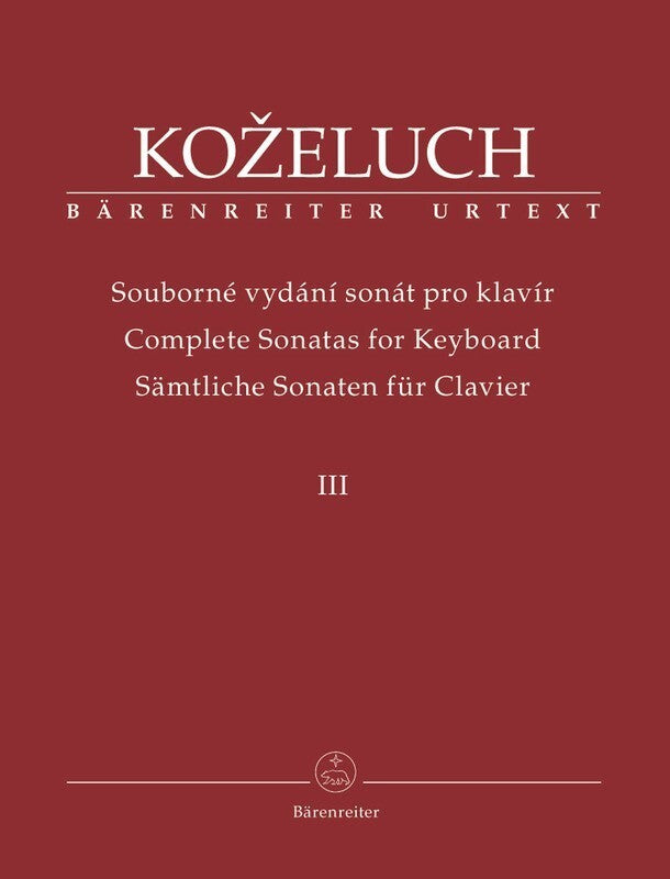 KOZELUCH - COMPLETE SONATAS VOL 3