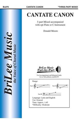 CANTATE CANON 3 PART MIXED