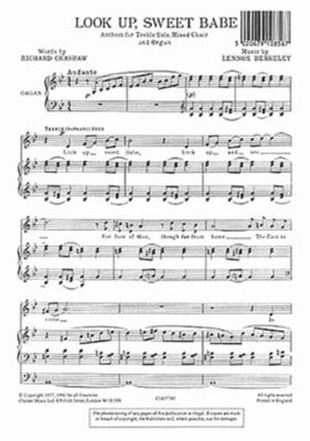 BERKELEY LOOK UP SWEET BABE SATB