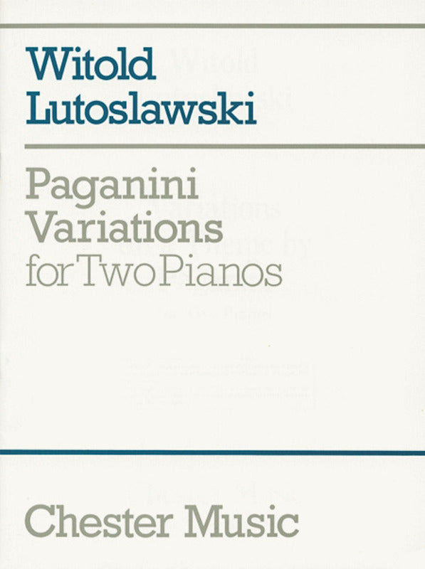 LUTOSLAWSKI - PAGANINI VARIATIONS 2 PIANOS
