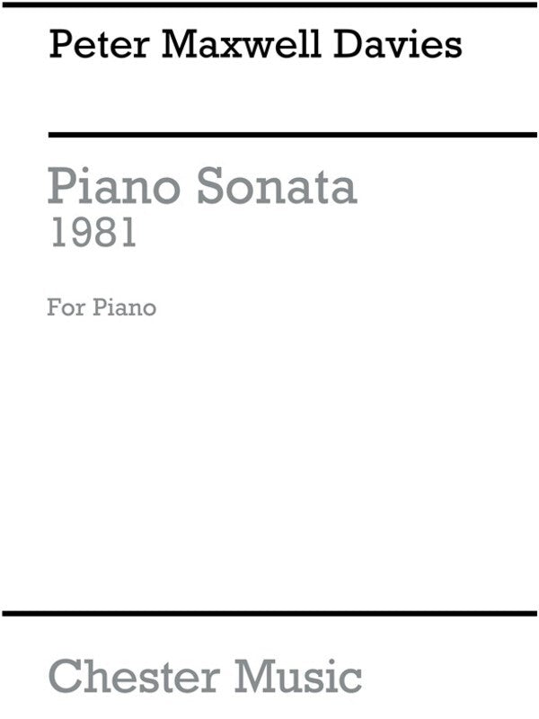 MAXWELL DAVIES PIANO SONATA