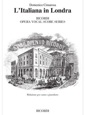 CIMAROSA - L'ITALIANA IN LONDRA VOCAL SCORE ITA