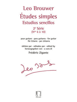 BROUWER - ETUDES SIMPLES VOL 2 NOS 6-10 GUITAR