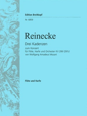 CADENZAS 3 CONCERTO K299 ED REINECKE FL/HARP/PNO