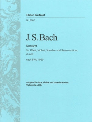 CONCERTO BWV 1060 D MIN OBOE VIOLIN PIANO