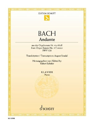 BACH - ANDANTE FROM ORGAN SONATA NO 4 BWV528 PIANO