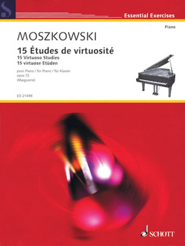 MOSZKOWSKI - 15 VIRTUOSO STUDIES OP 72 PIANO