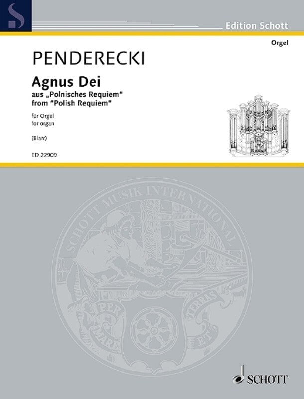 PENDERECKI - AGNUS DEI FROM POLISH REQUIEM ORGAN