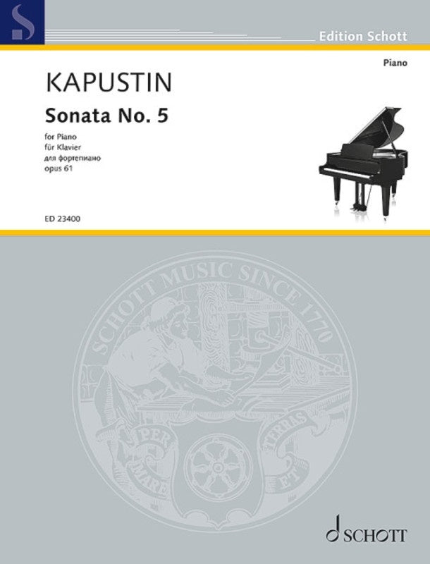 KAPUSTIN - SONATA NO 5 OP 61 FOR PIANO