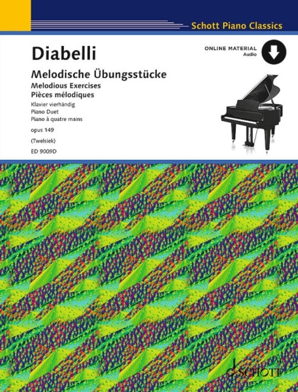 DIABELLI - MELODIOUS EXERCISES OP 149 PIANO DUET BK/OLA