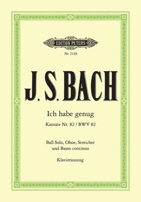 BACH - CANTATA NO 82 ICH HABE GENUG BWV 82 BASS/PIANO