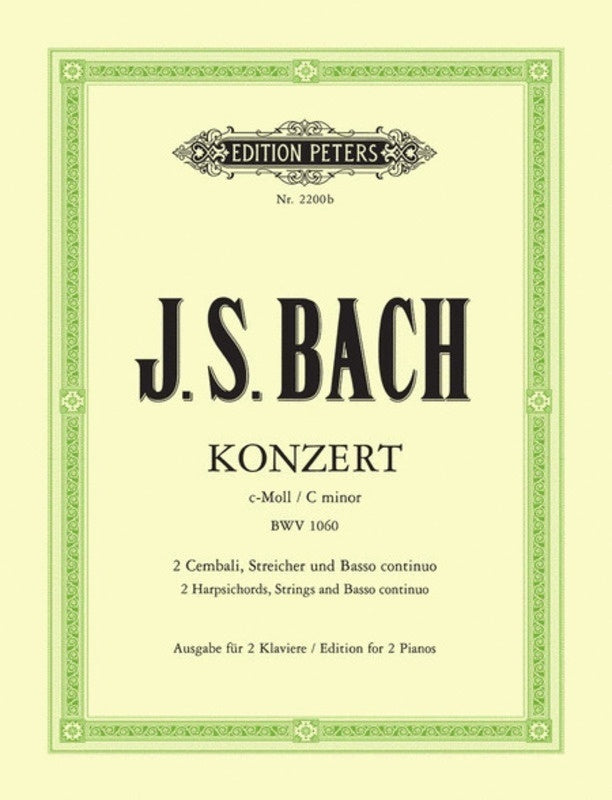 CONCERTO BWV 1060 C MIN 2P 4H