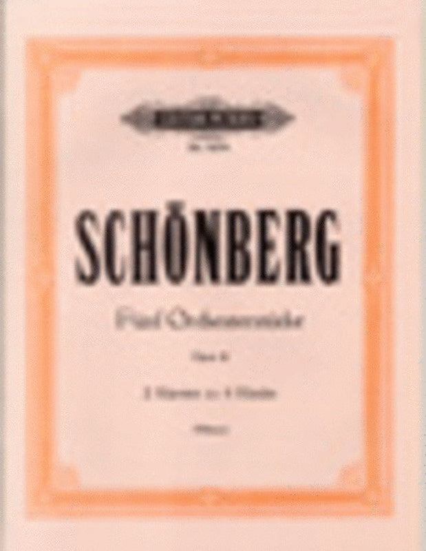 ORCHESTRAL PIECES 5 OP 16 TRANS WEBERN 2P 4H