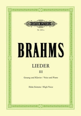 BRAHMS - COMPLETE SONGS VOL 3 HIGH VOICE/PIANO GER
