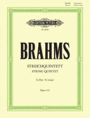 BRAHMS - STRING QUINTET NO 2 G MAJOR OP 111