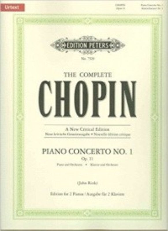CHOPIN - CONCERTO NO 1 OP 11 E MIN 2P 4H URTEXT