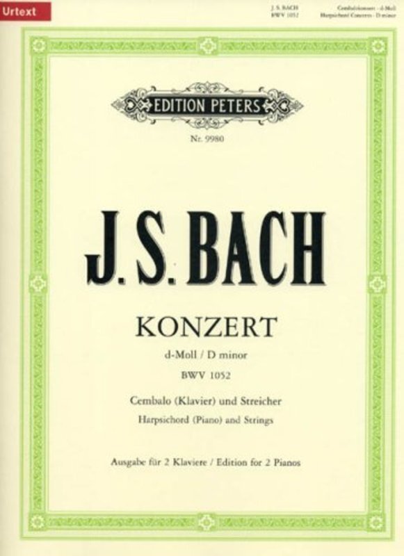 CONCERTO NO 1 BWV 1052 D MIN 2 PNO 4 HAND URTEXT