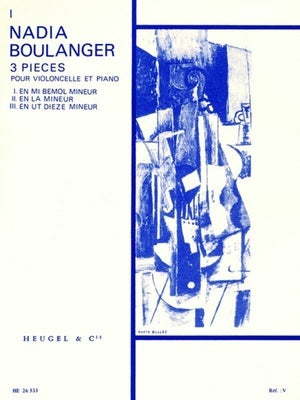 BOULANGER - 3 PIECES NO 1 IN E FLAT MINOR CELLO/PIANO