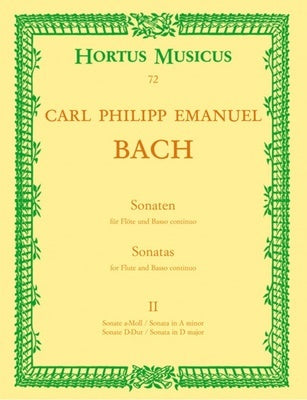 CPE BACH - SONATAS VOL 2 FOR FLUTE/BASSO CONTINUO