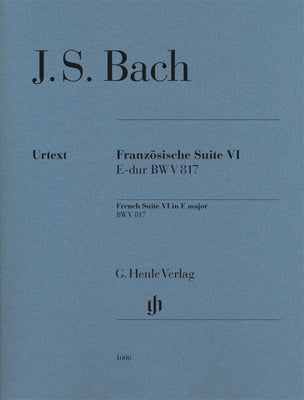 BACH - FRENCH SUITE NO 6 E MAJOR BWV 817 PIANO URTEXT