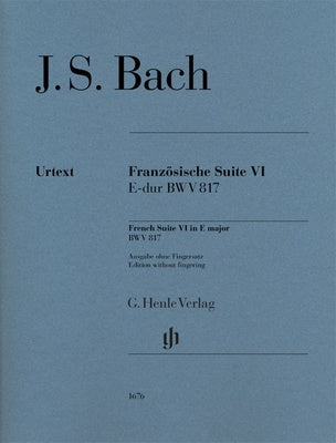 BACH - FRENCH SUITE NO 6 E MAJOR BWV 817 NO FINGERING