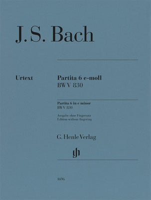 BACH - PARTITA NO 6 E MINOR BWV 830 PIANO WITHOUT FINGERING
