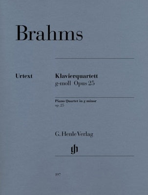BRAHMS - PIANO QUARTET NO 1 G MINOR OP 25 PNO/VLN/VLA/VLC