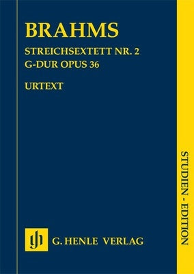 BRAHMS - STRING SEXTET NO 2 G MAJOR OP 36 STUDY SCORE