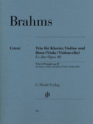 BRAHMS - TRIO E FLAT MAJOR OP 40 PIANO/VIOLIN/HORN