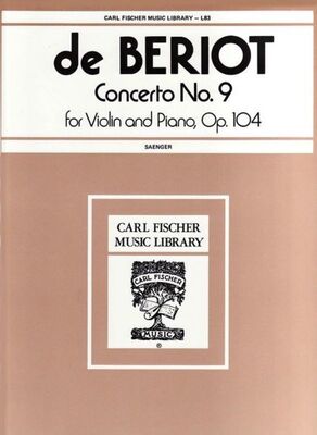 BERIOT - CONCERTO NO 9 OP 104 A MIN VIOLIN/PIANO