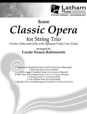 CLASSIC OPERA FOR STRING TRIO SCORE ARR RABINOWITZ