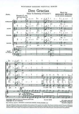 BRITTEN - DEO GRACIAS SATB/HARP