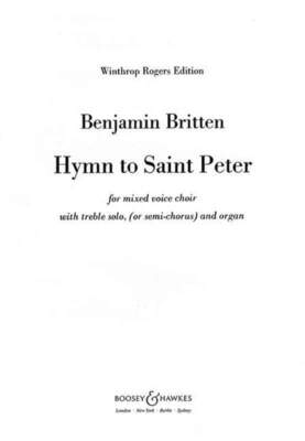 BRITTEN - HYMN TO SAINT PETER OP 56A SATB