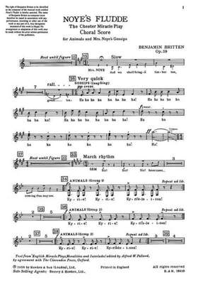 BRITTEN - NOYES FLUDDE OP 59 CHORAL SCORE