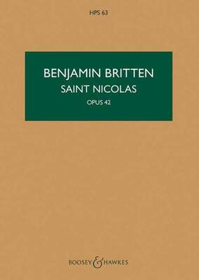 BRITTEN - SAINT NICOLAS OP 42 STUDY SCORE