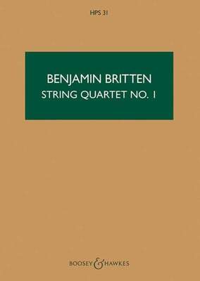 BRITTEN - STRING QUARTET NO 1 OP 25 STUDY SCORE