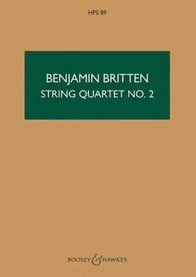 BRITTEN - STRING QUARTET NO 2 OP 36 STUDY SCORE