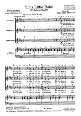BRITEN - THIS LITTLE BABE SSS/HARP