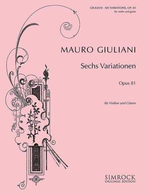 6 VARIATIONS IN A MAJOR OP 81 VLN/GTR