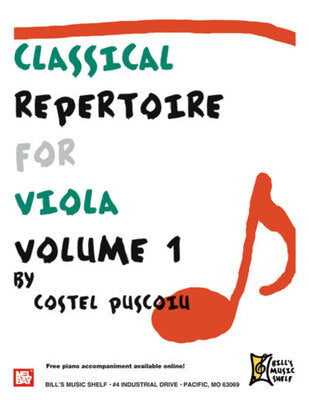 CLASSICAL REPERTOIRE FOR VIOLA VOL 1