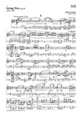 CONNOLLY - STRING TRIO FOR VIOLIN/VIOLA/CELLO PARTS