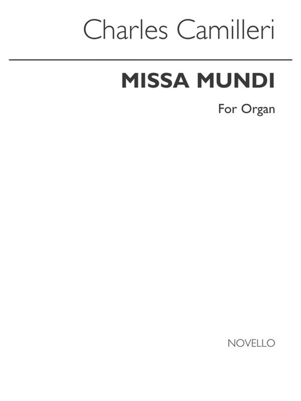 CAMILLERI MISSA MUNDI ORGAN(ARC)