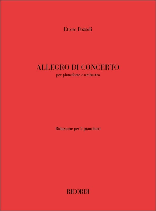 POZZOLI - ALLEGRO DI CONCERTO REDUCTION FOR 2 PIANOS 2P4H