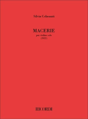 COLASANTI - MACERIE FOR VIOLIN SOLO