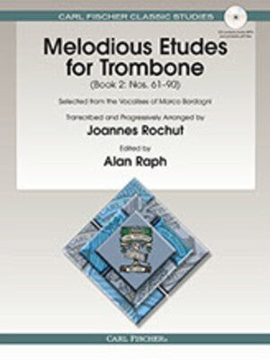BORDOGNI - MELODIOUS ETUDES BK 2 NOS 61-90 TROMBONE BK/OLA