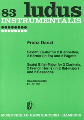 DANZI - SEXTET E FLAT 2 CLARINETS/2 HORNS/2 BASSOONS SCORE