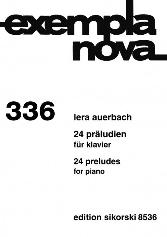 AUERBACH - 24 PRELUDES OP 41 FOR PIANO
