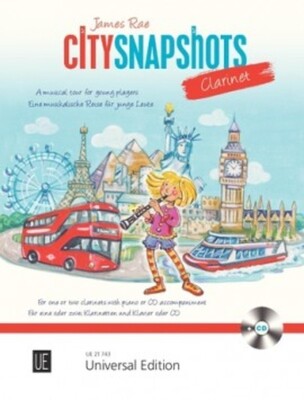 CITY SNAPSHOTS FOR 1 OR 2 CLARINETS/PIANO BK/CD